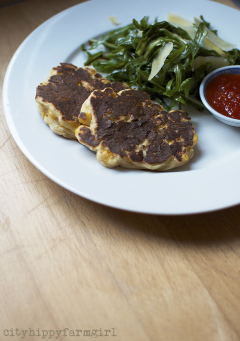 corn ricotta fritters