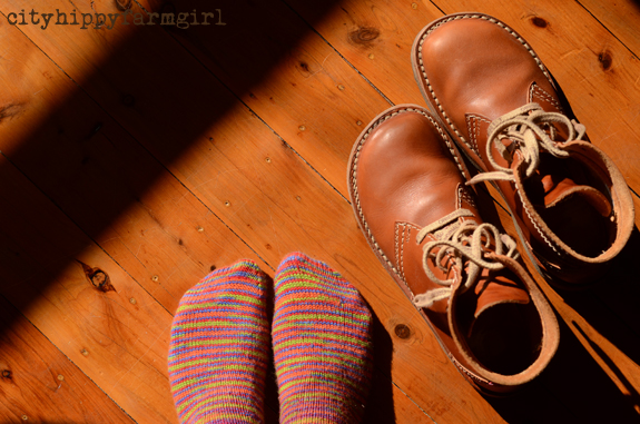 knitted socks and duck feet || cityhippyfarmgirl