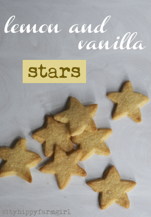 lemon and vanilla stars simple recipe || cityhippyfarmgirl