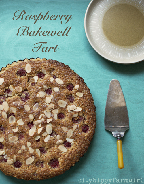 Raspberry Bakewell Tart easy recipe || cityhippyfarmgirl