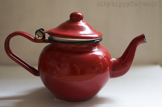 enamalware teapot || cityhippyfarmgirl