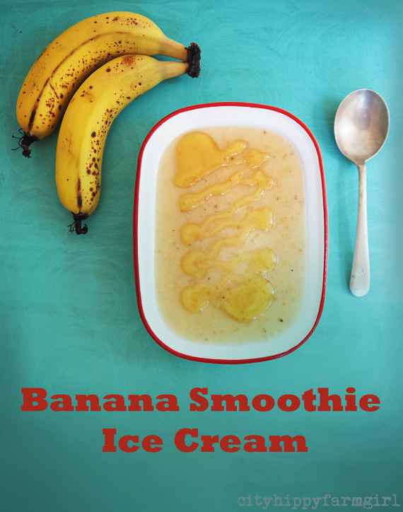 Banana Smoothie Ice Cream || cityhippyfarmgirl